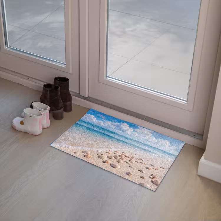 Schelpen - Strand - Natuur - Beige Deurmat klein -sfeer3