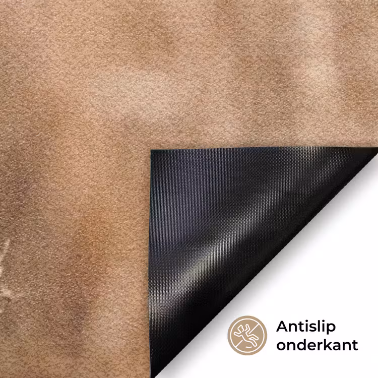 Schermbloem - Droogbloem - Winter - Beige - Minimalistisch Deurmat klein -antislip_NL