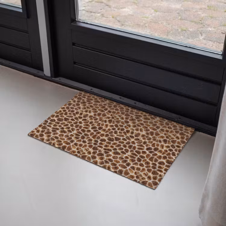 Schildpad - Patroon - Bruin Deurmat klein 898 -sfeer2
