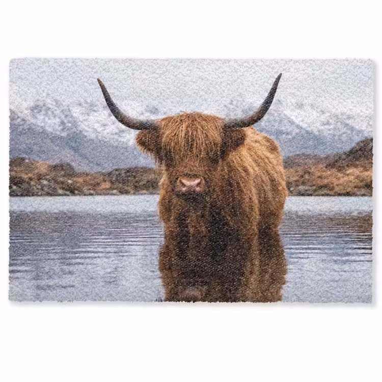Schotse hooglander - Bruin - Water Deurmat klein -zkaufland3d