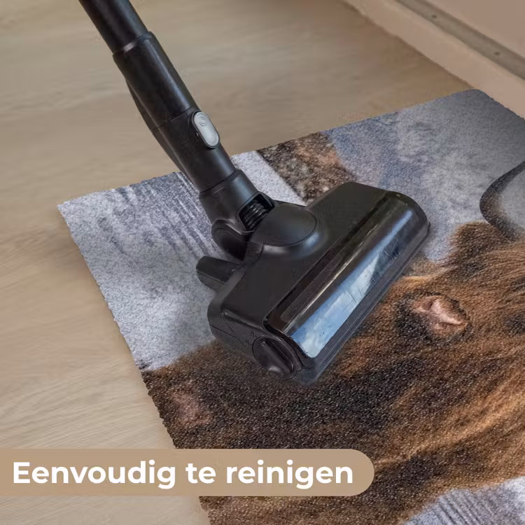 Schotse hooglander - Bruin - Water Deurmat klein -reinigen_NL