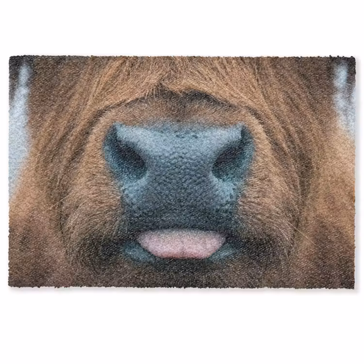 Schotse hooglander - Neus - Bruin Deurmat klein -zkaufland3d