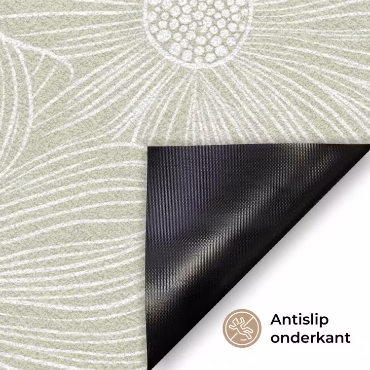 Sereen - Bloemen - Groen Deurmat klein 898 -antislip_NL