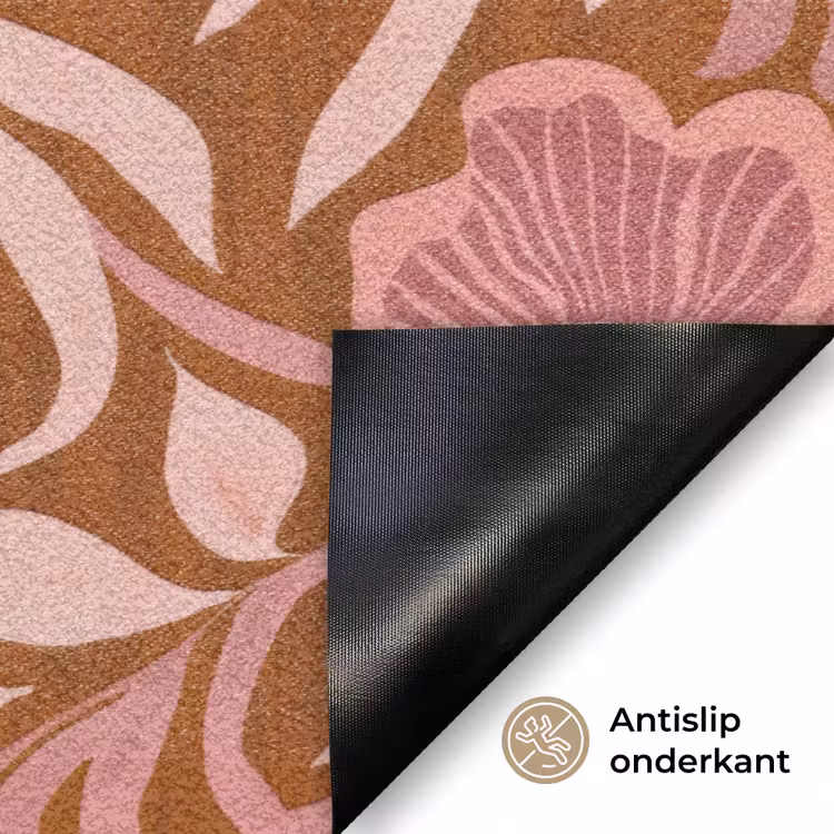 Sfeer - Bloemen - Roze Deurmat klein 898 -antislip_NL