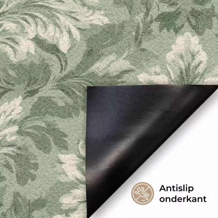 Sierlijk - Lichtgroen - Planten - Patroon - Getailleerd Deurmat klein 898 -antislip_NL