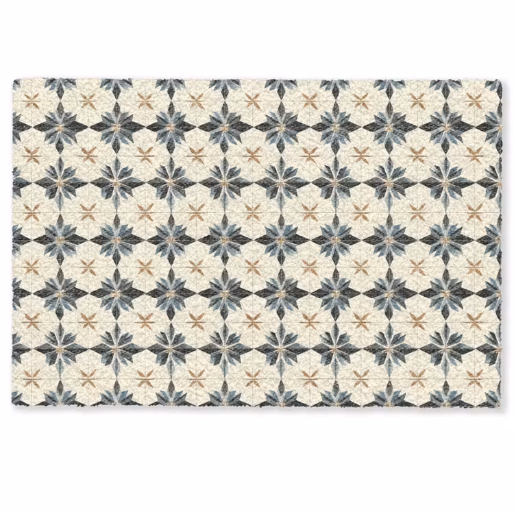 Sierlijk - Ornament - Blauw Deurmat klein 898 -zkaufland3d