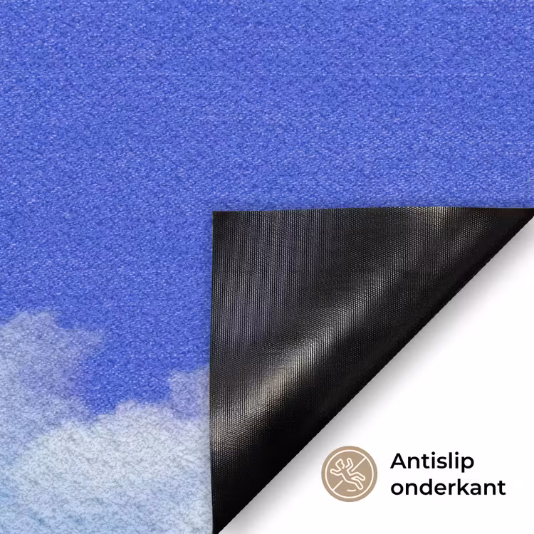 Sky is not the limit - Blauwe lucht - Wolken Deurmat klein -antislip_NL
