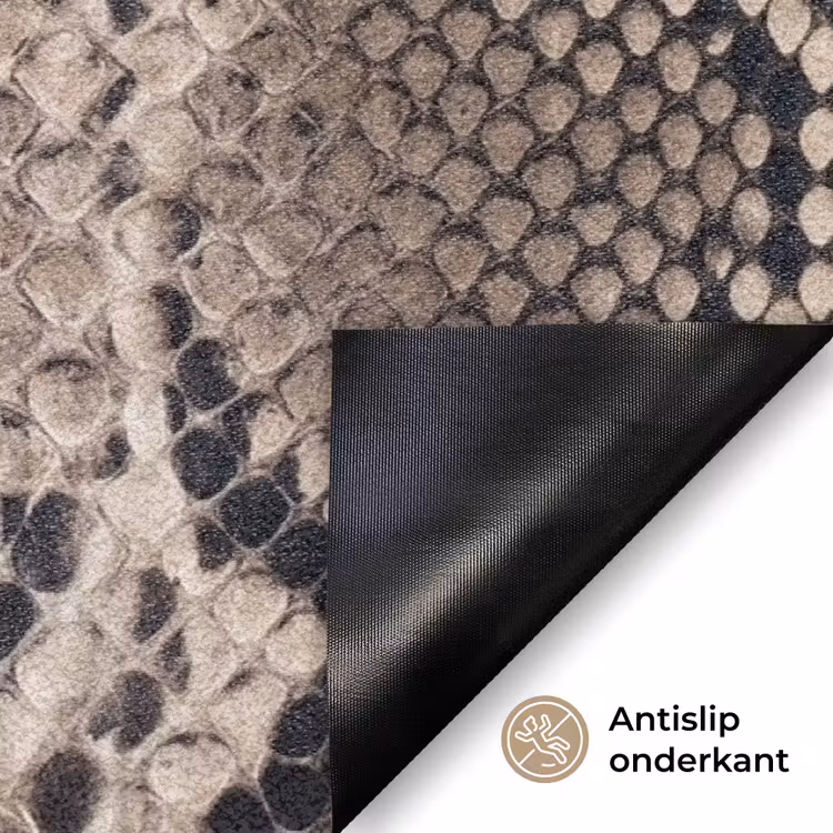 Slangenprint - Python - Bruin Deurmat klein -antislip_NL