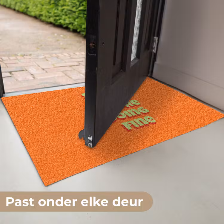 Slow down you're doing fine - Oranje - Simple Deurmat klein -USP_NL