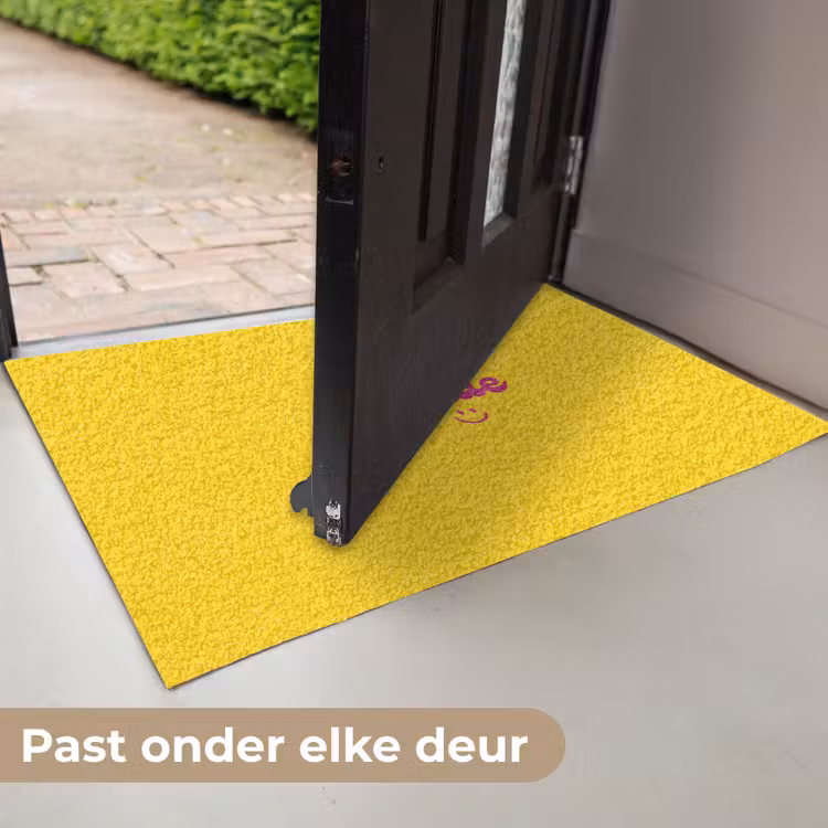 Smile - Geel - Roze Deurmat klein -USP_NL