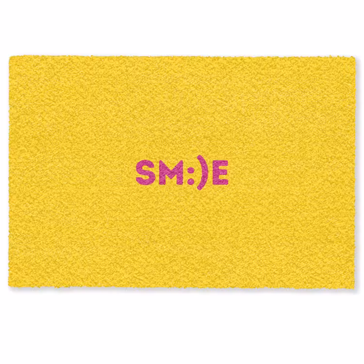 Smile - Roze - Geel Deurmat klein -zkaufland3d