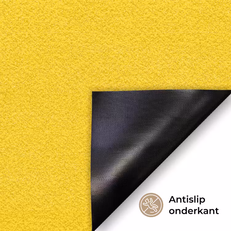 Smile - Roze - Geel Deurmat klein -antislip_NL