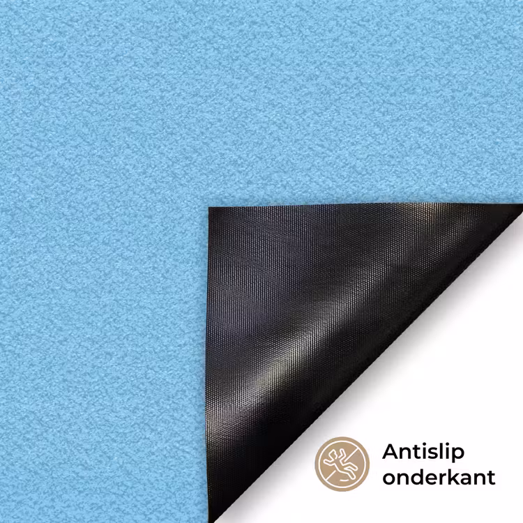 Smiley - Blauw - Bliksem Deurmat klein -antislip_NL