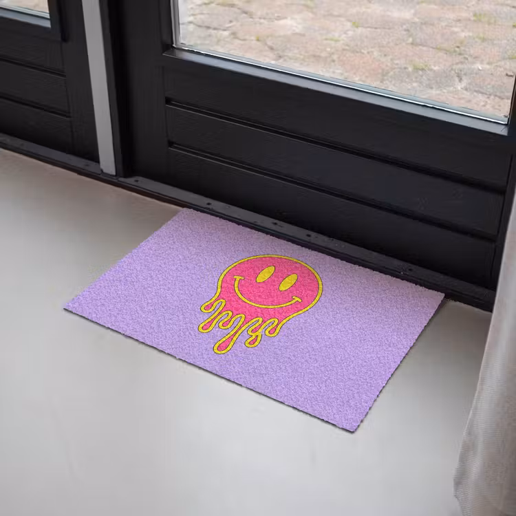 Smiley - Drip - Neon Deurmat klein -sfeer2