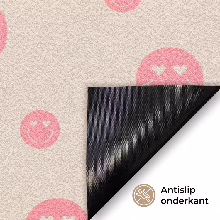 Smiley - Hart - Ogen - Patroon Deurmat klein 898 -antislip_NL