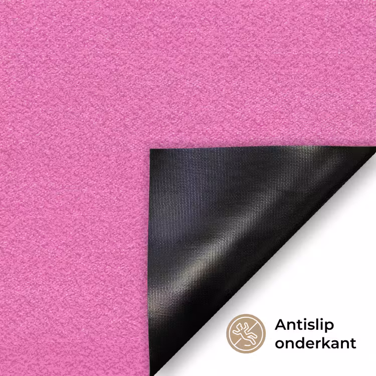 Smiley - Vrolijk - Roze Deurmat klein -antislip_NL