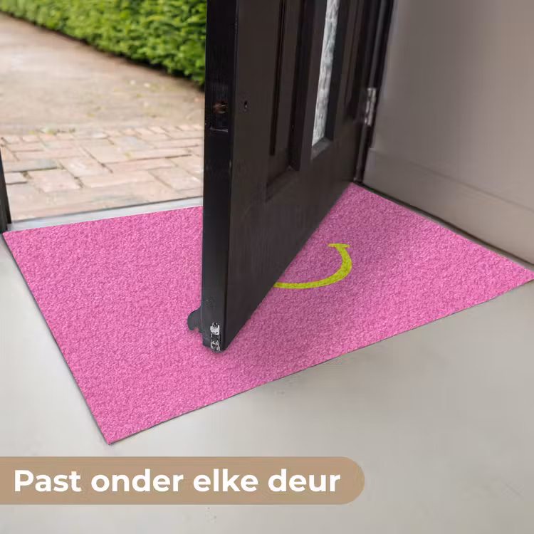 Smiley - Vrolijk - Roze Deurmat klein -USP_NL