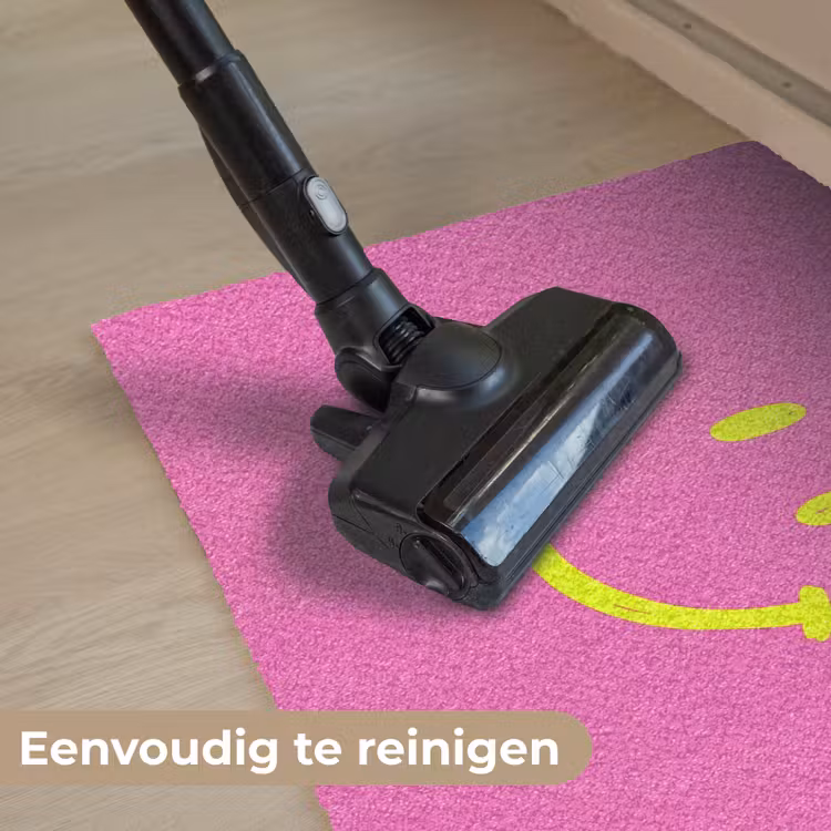 Smiley - Vrolijk - Roze Deurmat klein -reinigen_NL