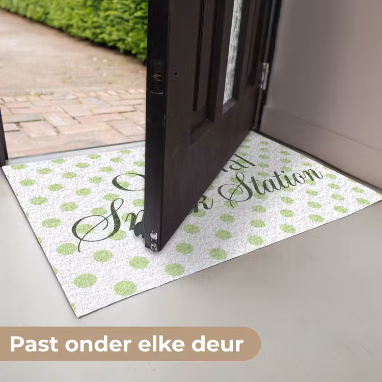 Snack Station - Groen - Stippen Deurmat klein -USP_NL