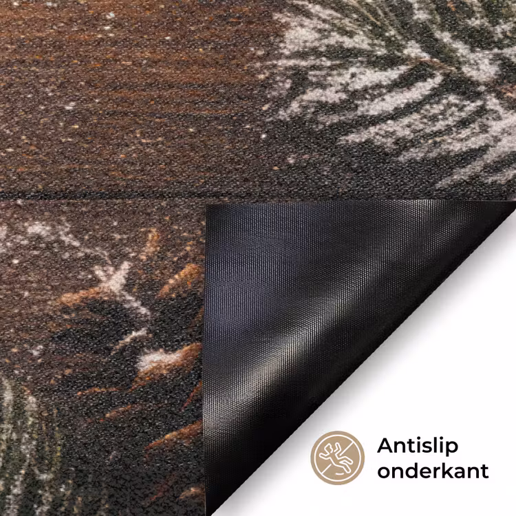Sneeuw - Houtlook - Quote - Let it snow Deurmat klein -antislip_NL