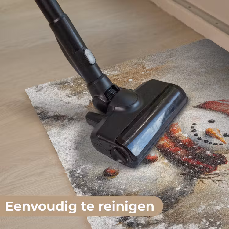 Sneeuwpop - Winter - Sneeuw - Beige Deurmat klein -reinigen_NL