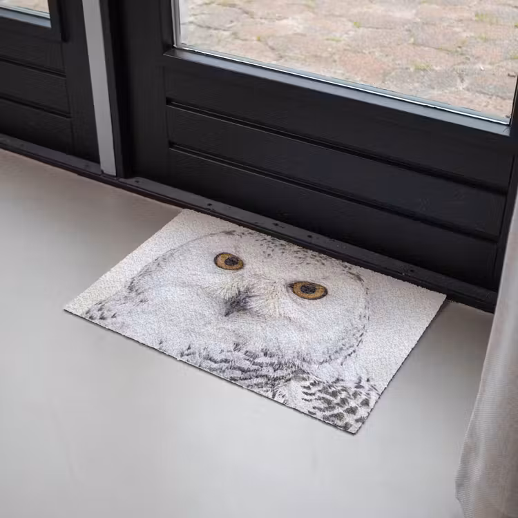 Sneeuwuil - Oog - Wildlife - Wit Deurmat klein -sfeer2