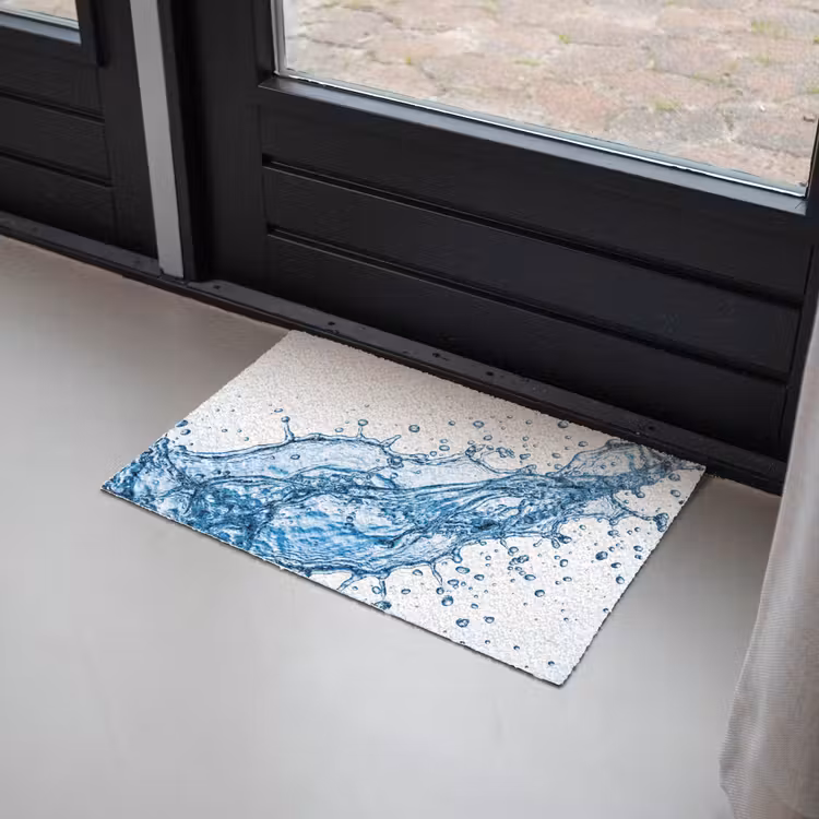 Spash - Water - Blauw Deurmat klein -sfeer2