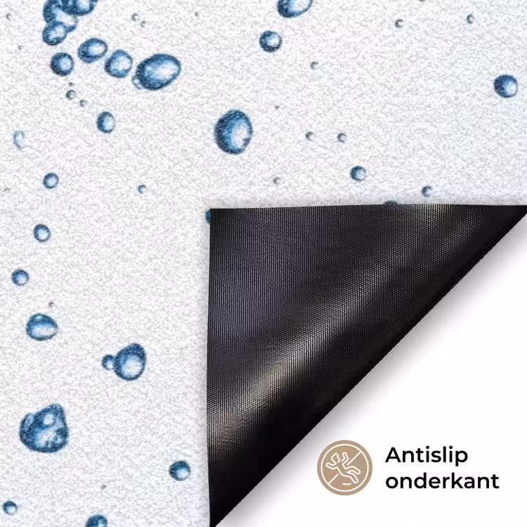 Spash - Water - Blauw Deurmat klein -antislip_NL