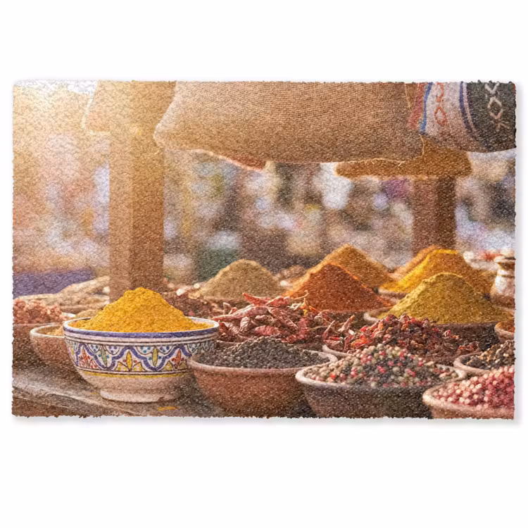 Deurmat - Specerijen - Markt - Kleurrijk - Specerijen - Markt - Kleurrijk Deurmat klein