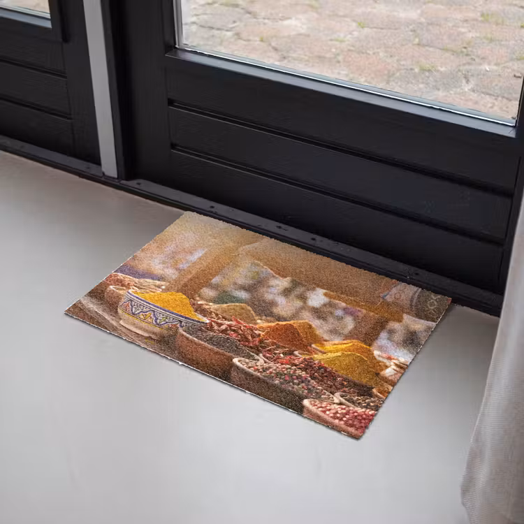 Deurmat - Specerijen - Markt - Kleurrijk - Specerijen - Markt - Kleurrijk Deurmat klein