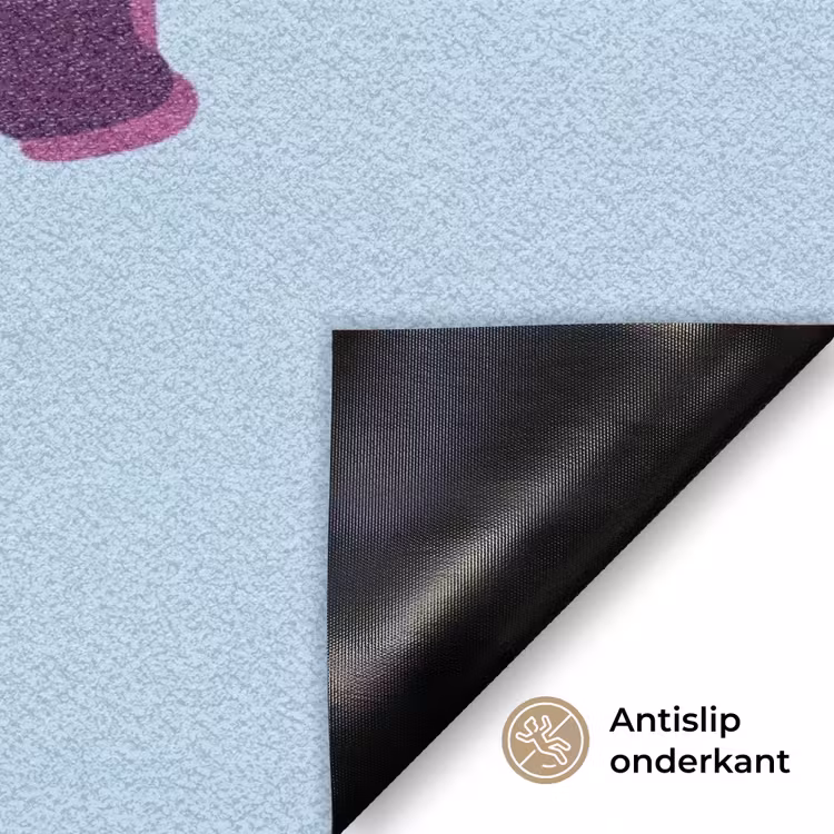 Speels - Boodschap - Blauw Deurmat klein -antislip_NL