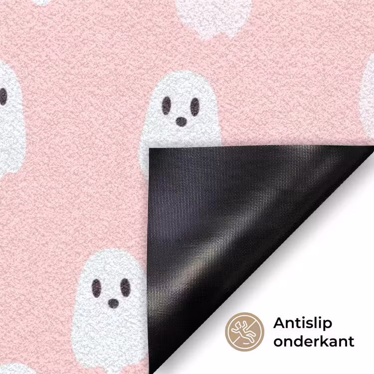 Spookjes - Patroon - Roze Deurmat klein 898 -antislip_NL