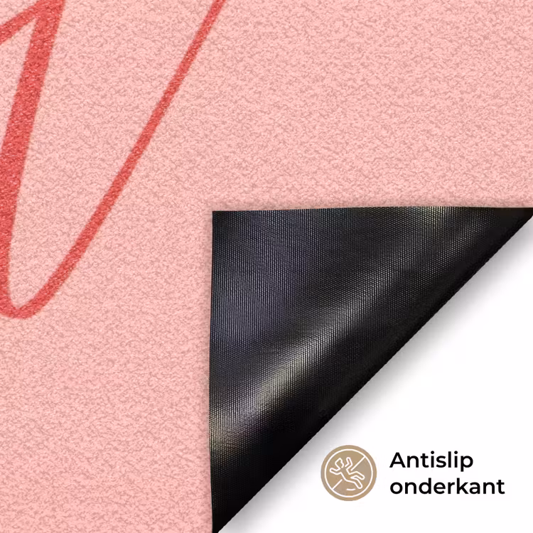 Star girl - Roze - Panter - Ster Deurmat klein -antislip_NL