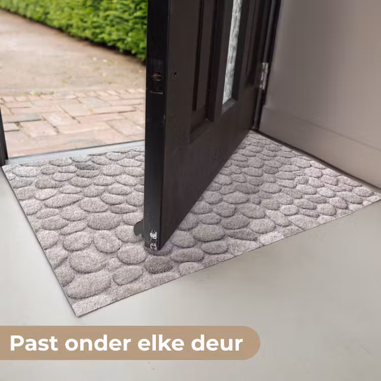 Steen - Kiezel - Natuur - Minimalistisch - Beige Deurmat klein -USP_NL