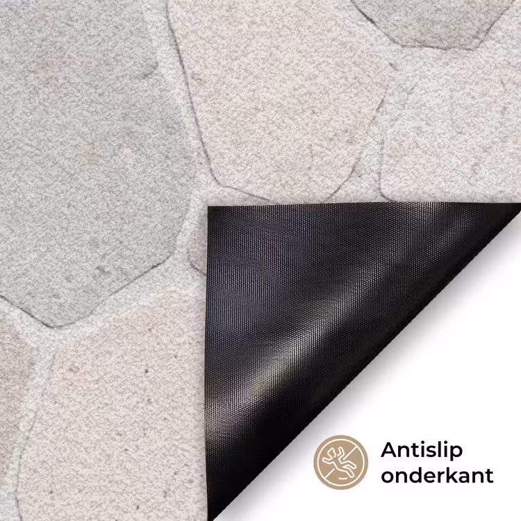 Steen - Patroon - Textuur - Beige Deurmat klein -antislip_NL