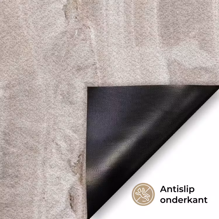 Steen - Textuur - Abstract - Beige - Wit Deurmat klein -antislip_NL
