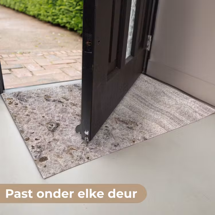 Steen - Textuur - Abstract - Beige - Wit Deurmat klein -USP_NL