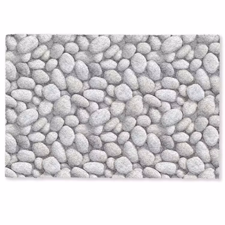 Steentjes - Grijs - Ovaal Deurmat klein 898 -zkaufland3d