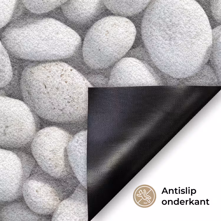 Steentjes - Grijs - Ovaal Deurmat klein 898 -antislip_NL