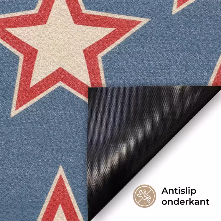 Ster - Klassiek - Blauw Deurmat klein 898 -antislip_NL