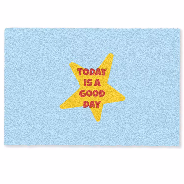 Ster - Today is a good day - Blauw Deurmat klein -zkaufland3d
