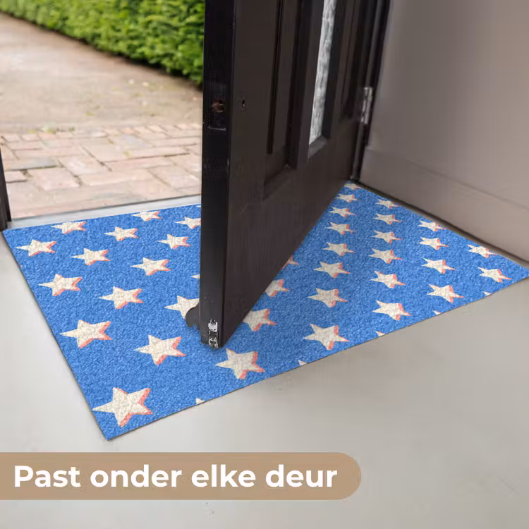 Sterren - Patroon - Blauw Deurmat klein 898 -USP_NL