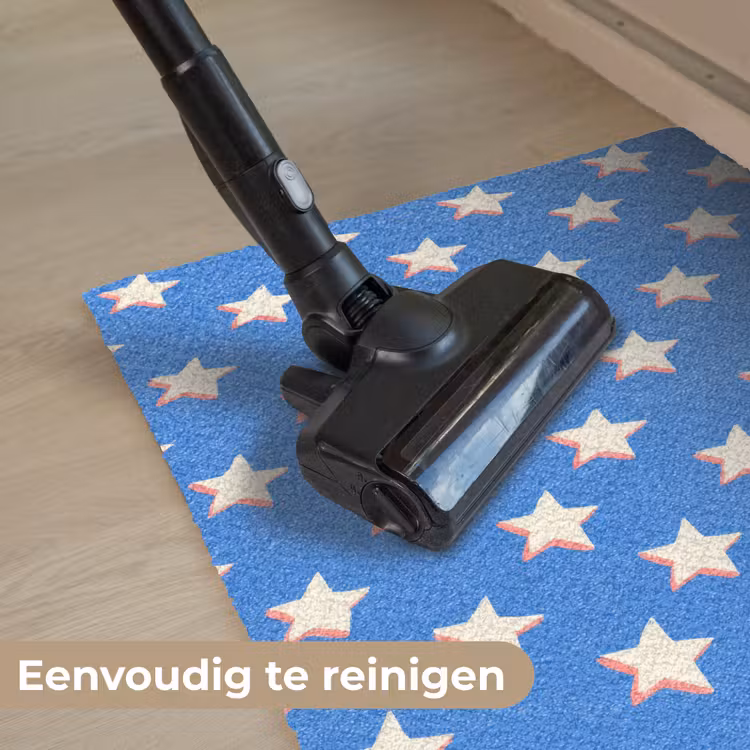Sterren - Patroon - Blauw Deurmat klein 898 -reinigen_NL
