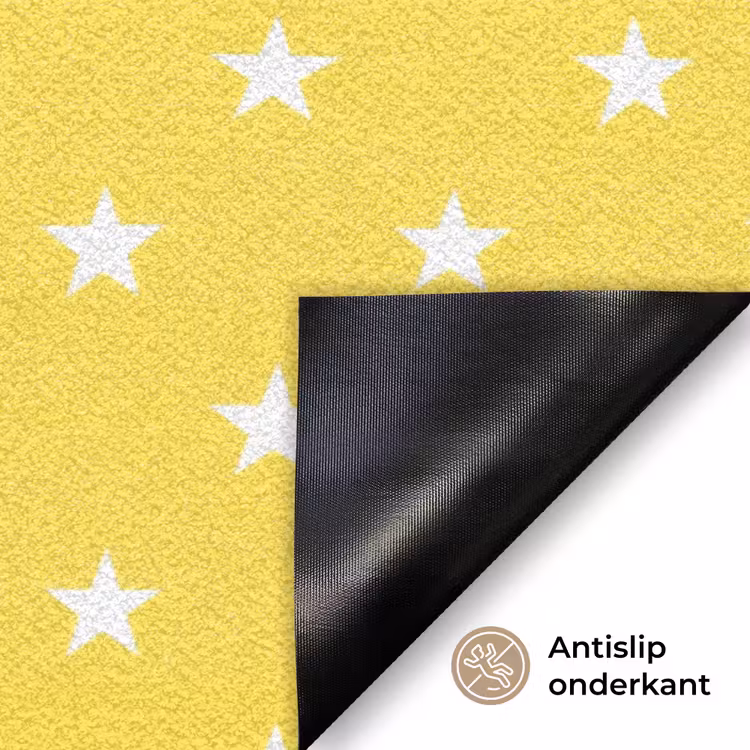 Sterren - Patroon - Minimalistisch - Geel Deurmat klein 898 -antislip_NL