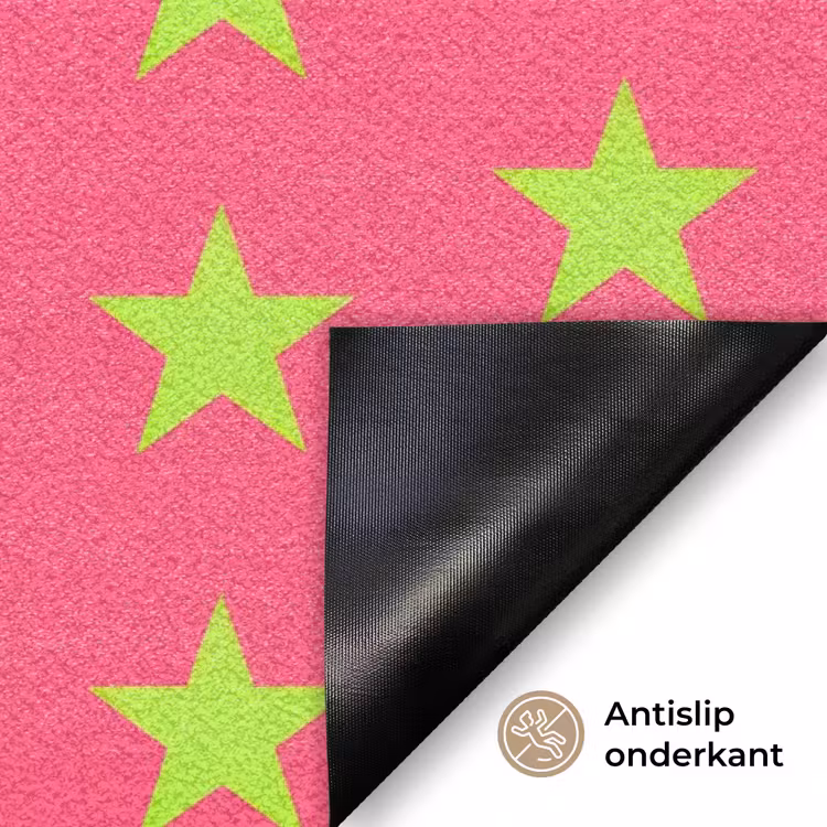Sterren - Patroon - Roze Deurmat klein 898 -antislip_NL