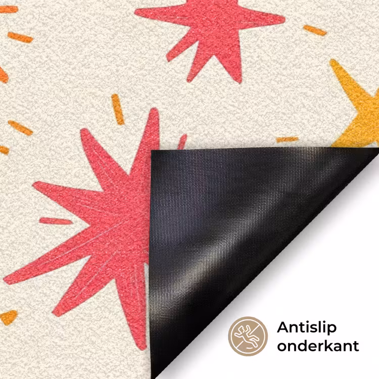 Sterren - Speels - Kleurrijk Deurmat klein 898 -antislip_NL