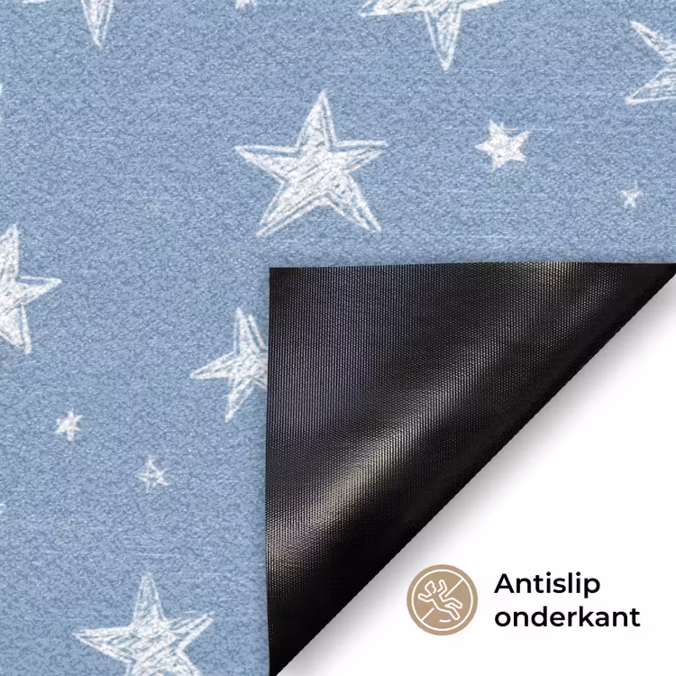 Sterretjes - Patroon - Blauw Deurmat klein 898 -antislip_NL