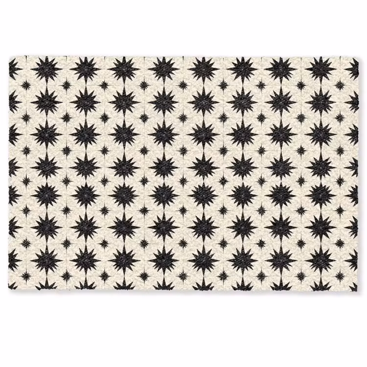 Stervormen - Geometrisch - Zwart Deurmat klein 898 -zkaufland3d