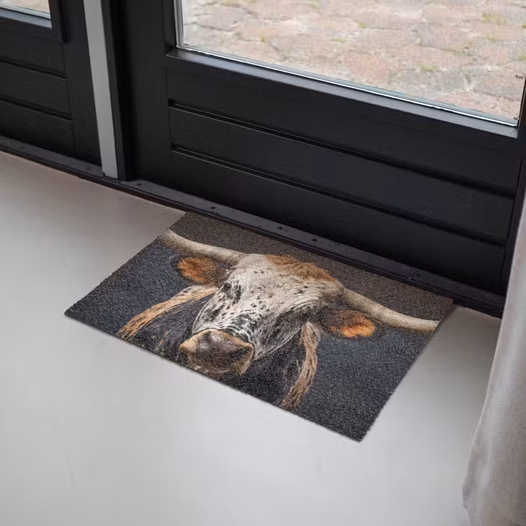 Stier - Kleurrijk - Hoorns Deurmat klein -sfeer2