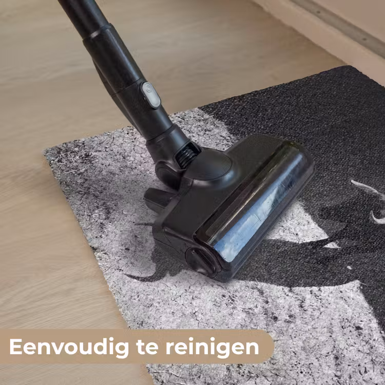 Stier - Schaduw - Dieren - Contrast - Zwart-wit Deurmat klein -reinigen_NL